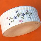 Round soufflé dish n°1 floral decoration porcelain france