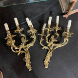 Pair of bronze sconces