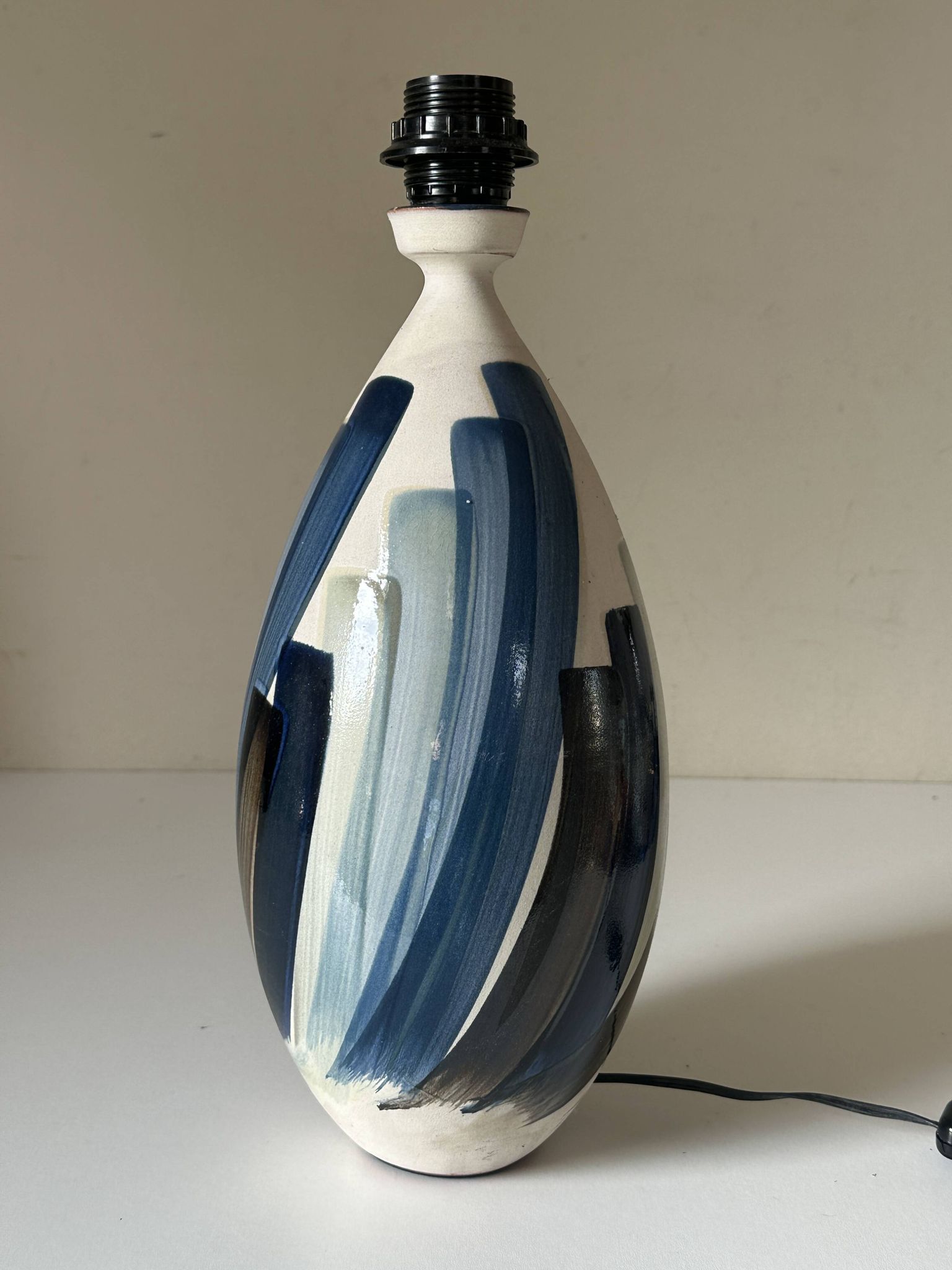 Pied de lampe terre cuite céramique vintage années 80 90