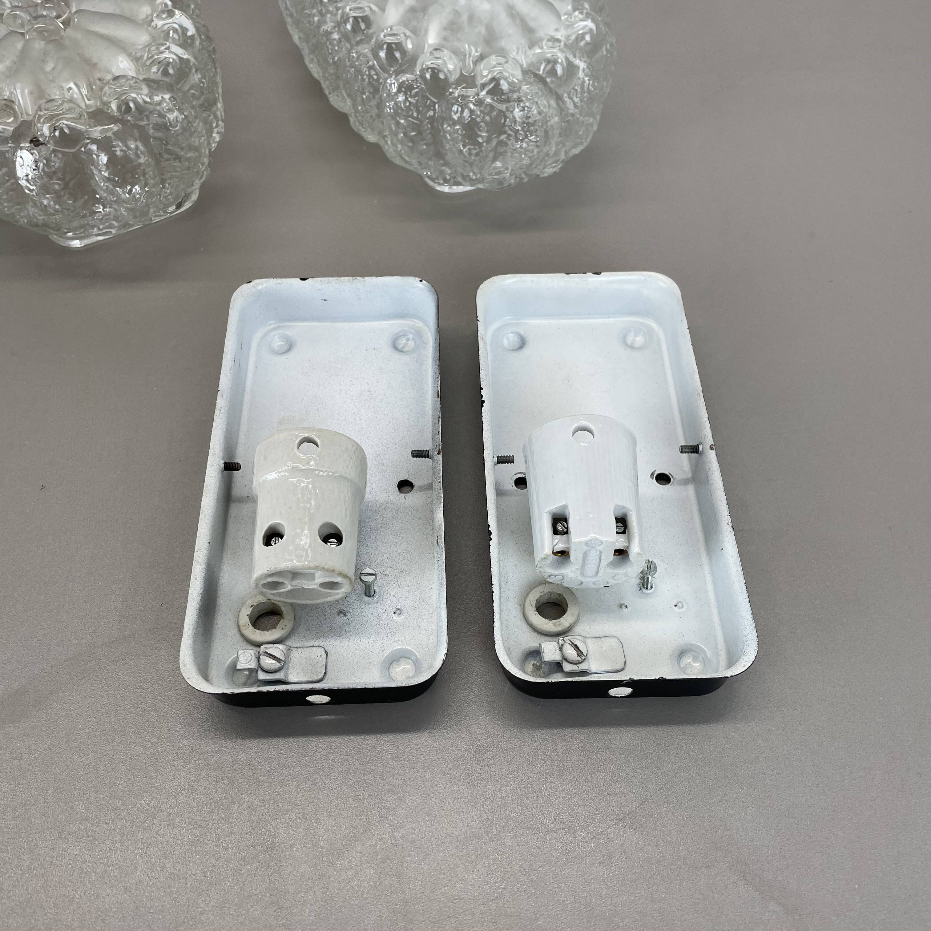 Set of Two 'BUBBLE' Glass Wall Lights in the Tynell Style, Germany, 1970s