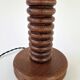 Vintage turned wooden lamp Art Deco style