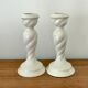 Pair ceramic candlesticks