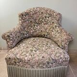 Fauteuil crapaud fleuri