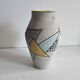 Glazed ceramic vase "fat lava" with abstract decoration Signed Marius Bessone