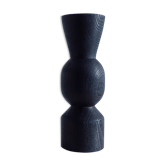 Vase en bois carbonisé
