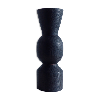 Charred wood vase