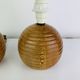 Paire de lampes boules en bois, années 80
