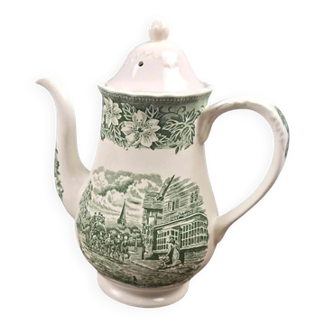Vintage English teapot Royal Tudor Ware Coaching Taverns