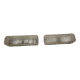 Set of 2 hammered glass wall lights