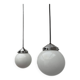 Suspensions boules opalines
