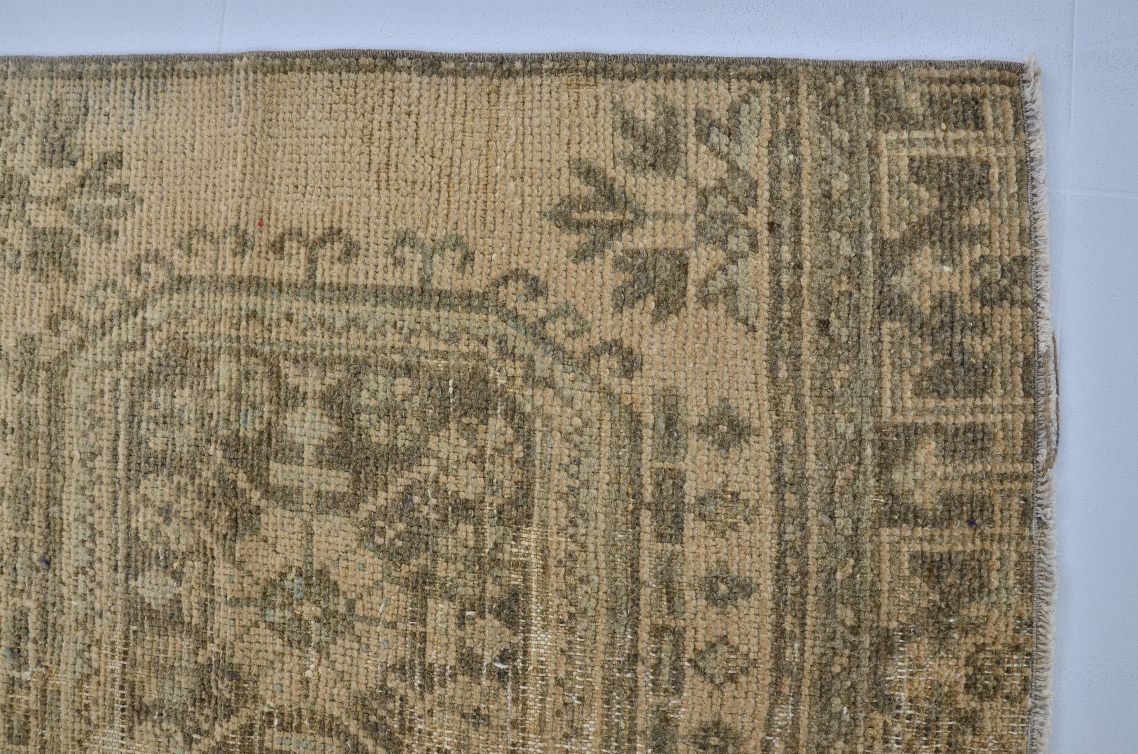 Beige Oushak Turkish Runner sku 2137