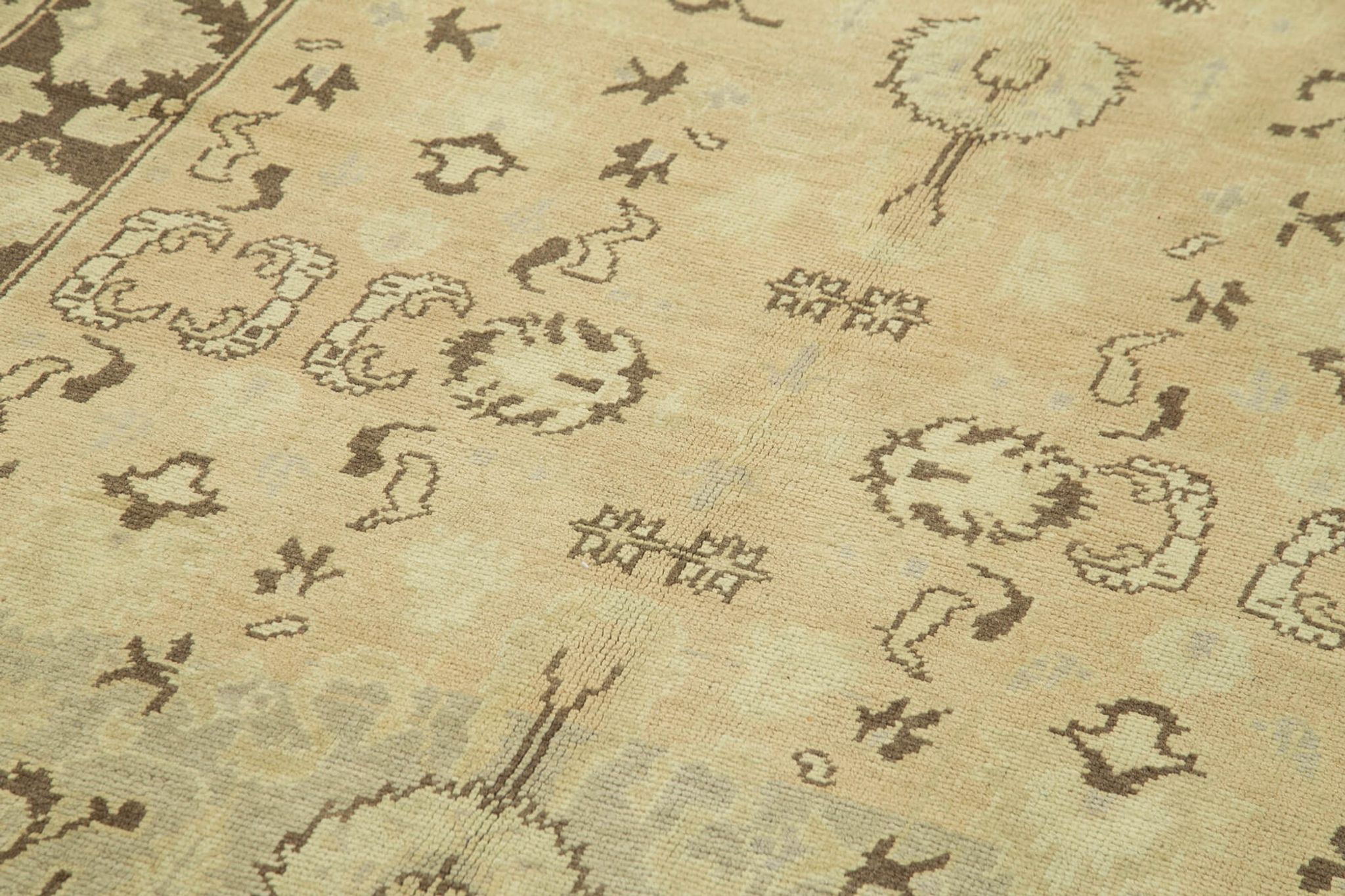 1970s Handwoven One-of-a-Kind Anatolian Beige Rug 140 cm x 328 cm