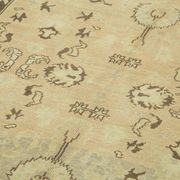 1970s Handwoven One-of-a-Kind Anatolian Beige Rug 140 cm x 328 cm