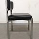 Série de 4 chaises en cuir et acier chromé Roche Bobois des années 70