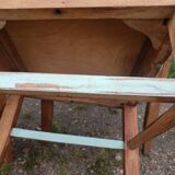 Table and chairs art deco wood and pastel
