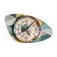 Horloge formica vintage pendule murale silencieuse asymétrique "Losanges"
