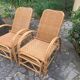 Chaises longues vintage en rotin