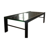 Coffee table glass and bronze