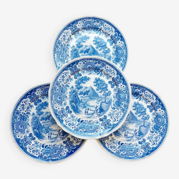 4 assiettes plates Villeroy & Boch Burgenland bleu