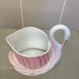 Vintage porcelain swan pot cache
