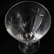 Set of 6 chiseled glasses, 2 sizes