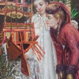 Huile sur panneau. Portrait de femmes. 20ième siècle.