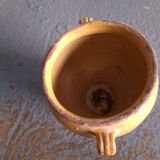 Grease pot, glazed earthenware confit pot