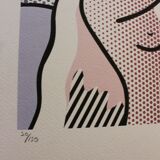 "Nudes With Beach Ball" 1920s Lithography