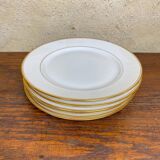 Set of 6 Limoges porcelain flat plates