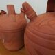 Set of 4 terracotta jugs