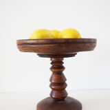 Vintage turned wooden fruit cup