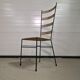 Mid century metal and wicker dining chairs, France 1950s