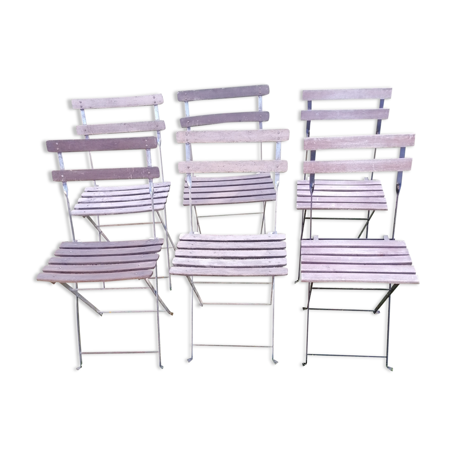 Vintage garden folding chairs