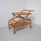 Rattan serving trolley 1970
