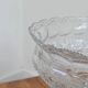 Cut crystal bowl on a brass base in bohemian style.