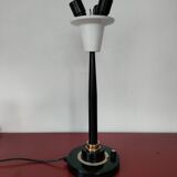 Lumi industrial metal lamp base - three lights - 1970s - Italy