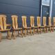 Set of 8 Britalist Oak Chairs from De Puydt, Belgium 1970s