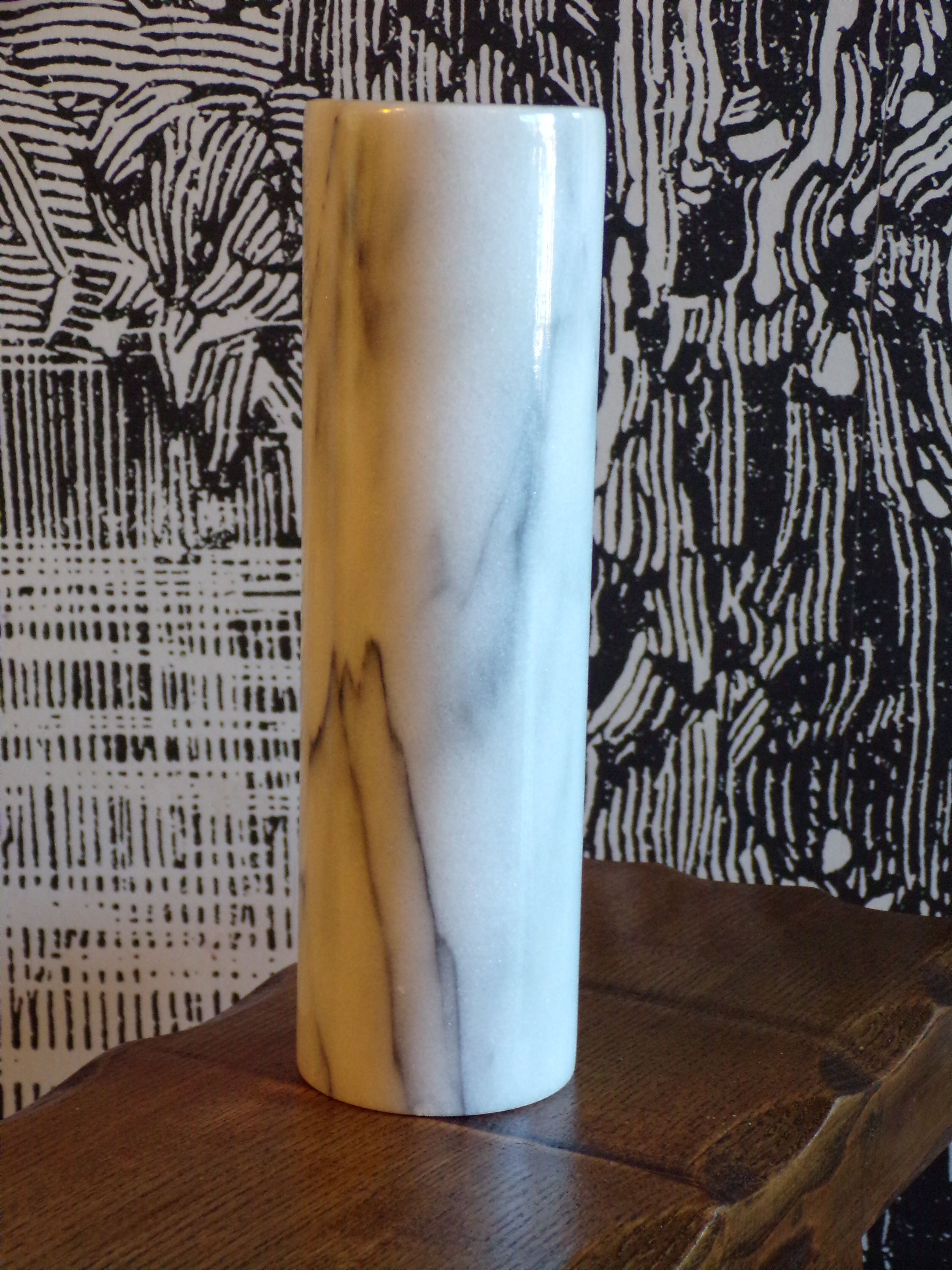 1970 marble roller vase