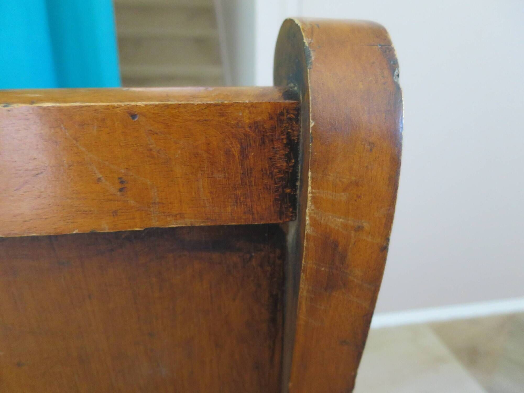 Rare entrance bench - Old chest bench - toy chest - oak color