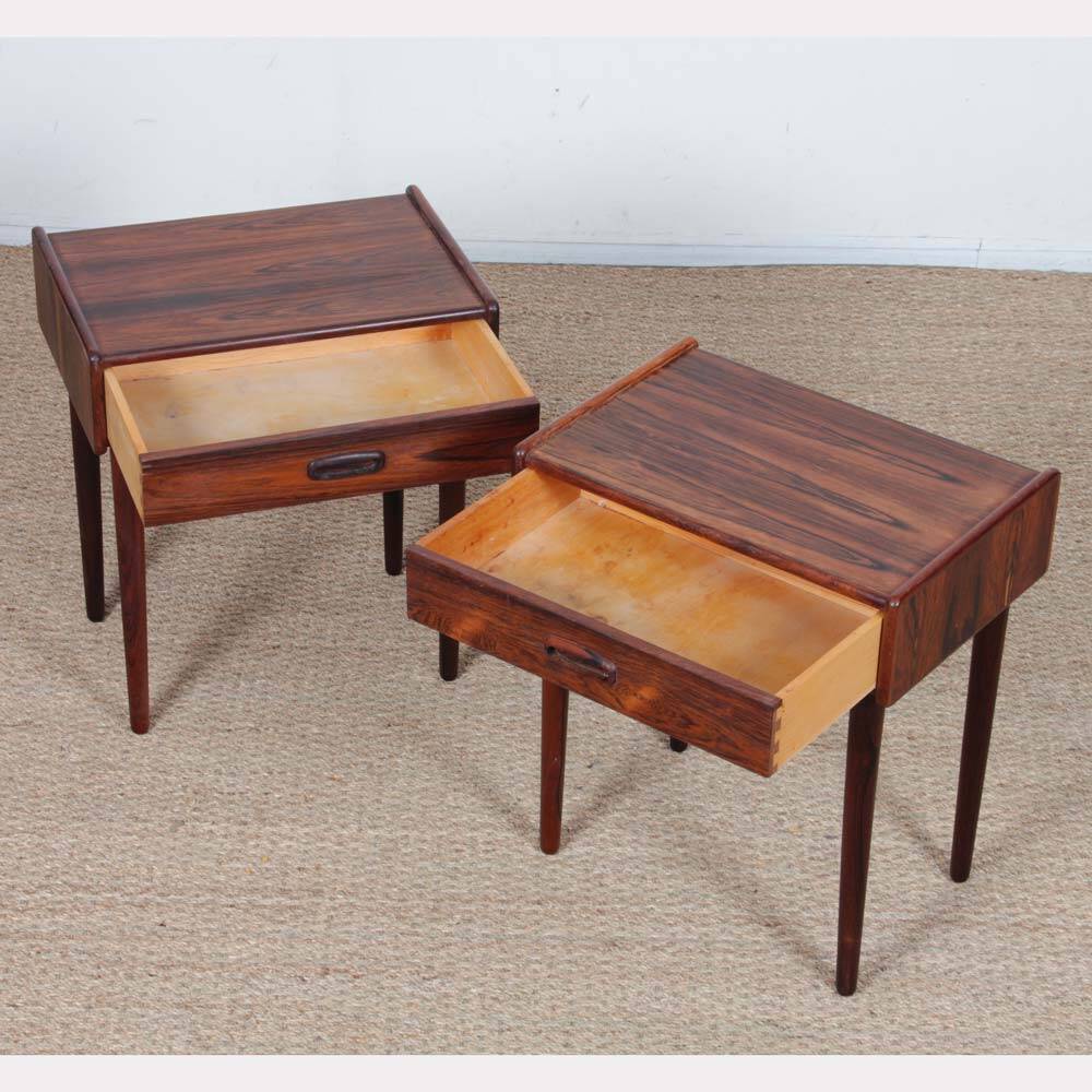 Paire de chevets scandinaves en palissandre de Rio, 1960