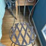 2 chaises fer forgé d’époque