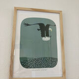 Contempory painting eagle and sheep