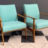 Pair of Green arm chairs 1960s