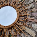 Rattan sun mirror 56cm