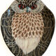 Vide poche hibou vintage peint à la main