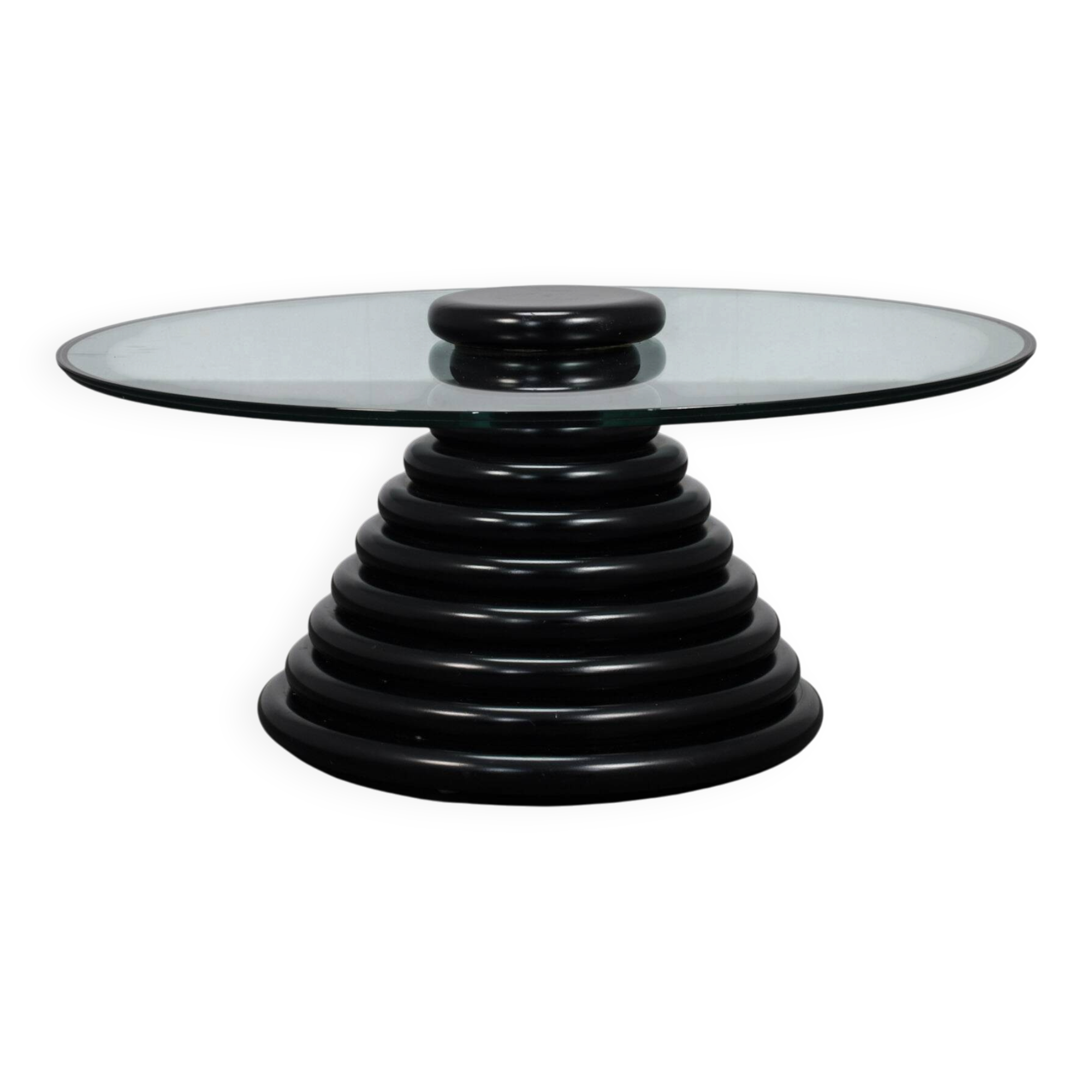 Table basse sculpturale italienne postmoderne rare, années 1980