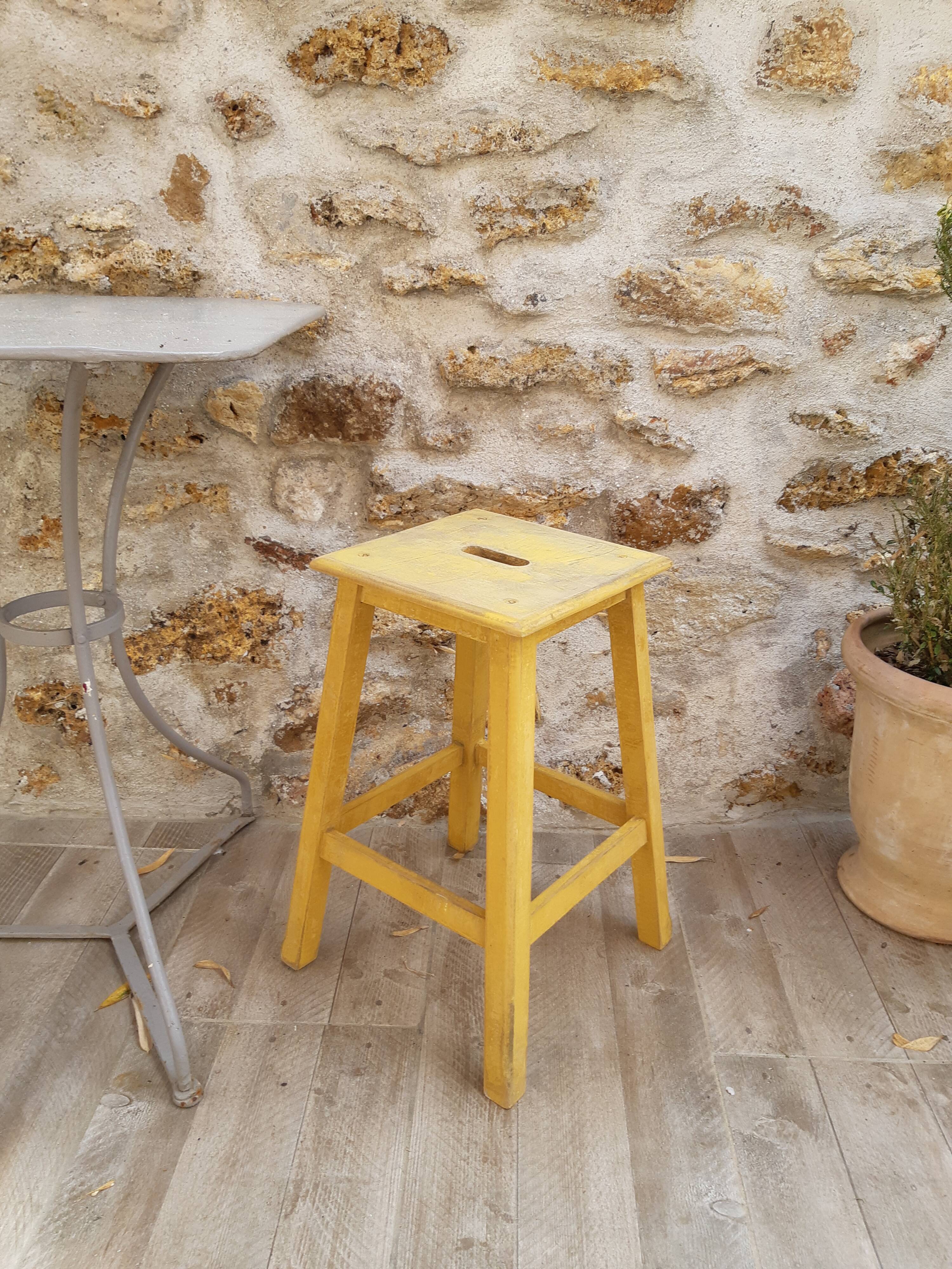 Workshop wooden stool