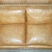 Edwardian Style Leather Two-Seater Sofa with Studs