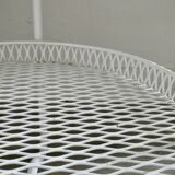 1950s white expanded metal portable bar