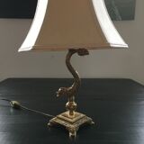 Lampe poisson bronze doré